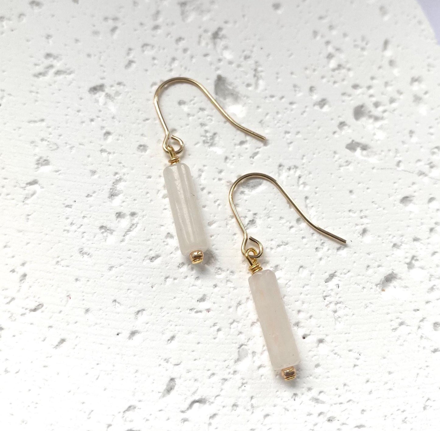 Astra Drop Earrings - Rose Quartz