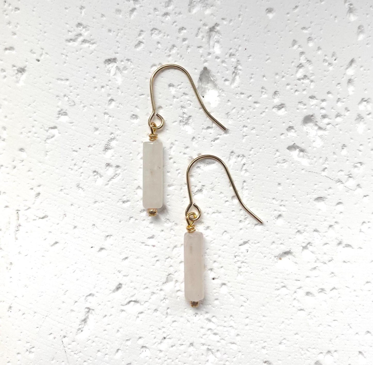 Astra Drop Earrings - Rose Quartz