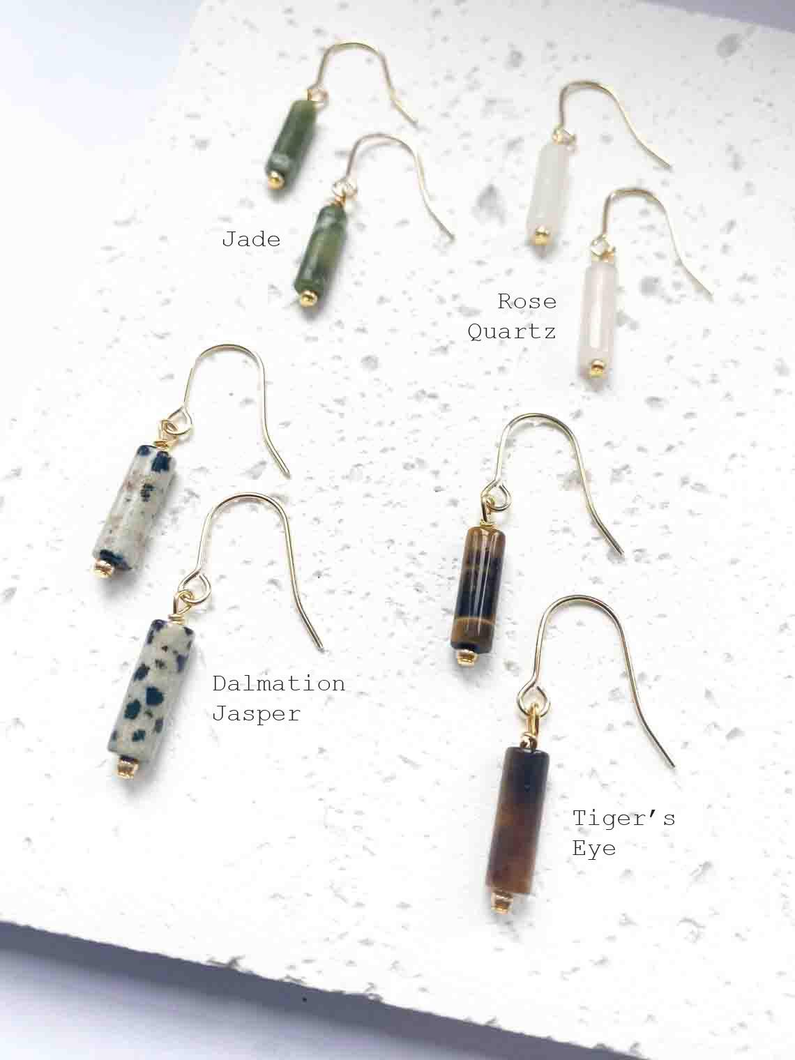Astra Drop Earrings - Rose Quartz